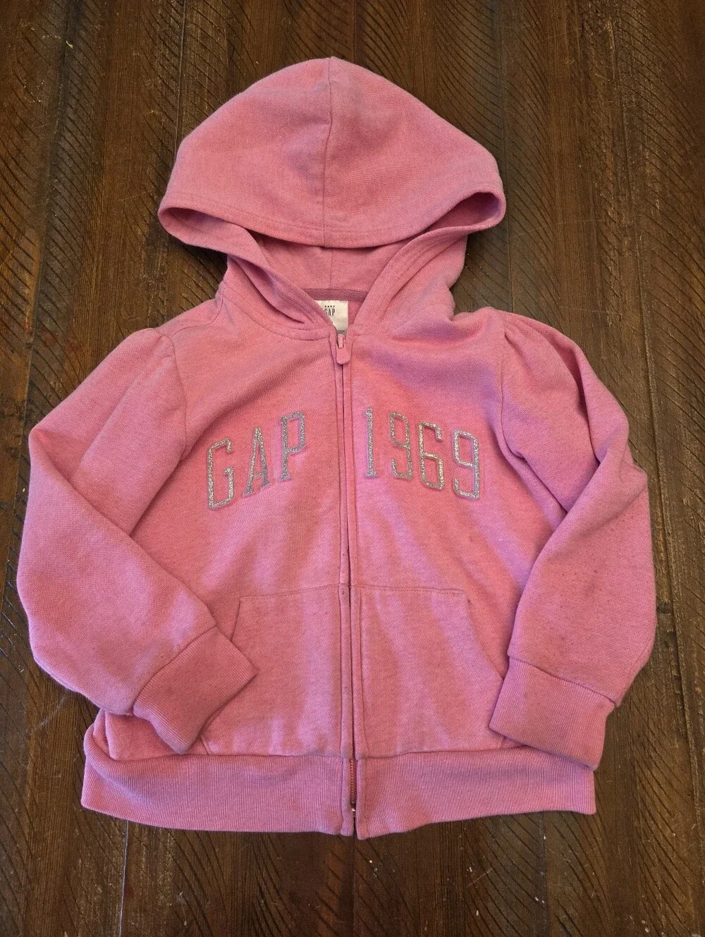 🎉5/$10 GAP Pink Zip Up Hoodie 5T
